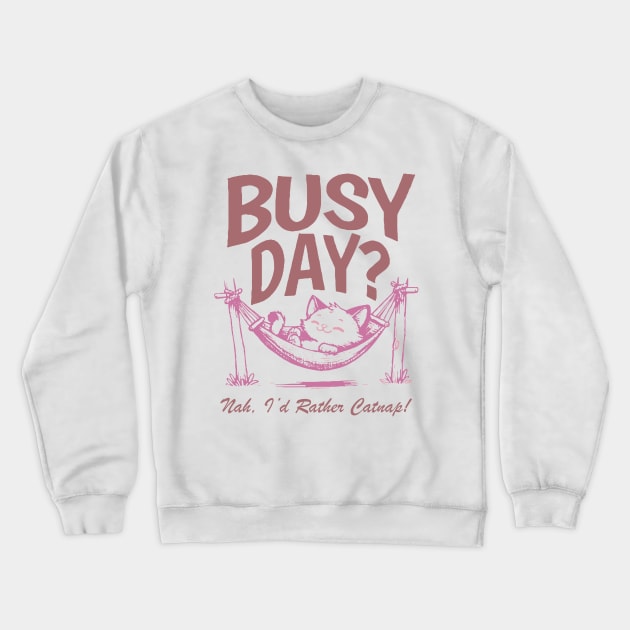 Catnap Crewneck Sweatshirt by Katia Galante Art